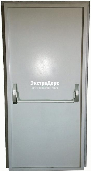 Входная противопожарная дверь металлическая утепленная металлическая глухая белая с антипаникой в Красногорске  купить