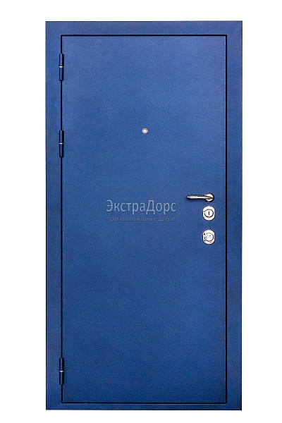 Противопожарная уличная дверь металлическая утепленная EIW 60 синяя глухая однопольная в Красногорске  купить