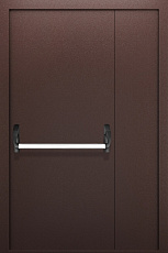 Дверь в коридор противопожарная коричневая Антипаника